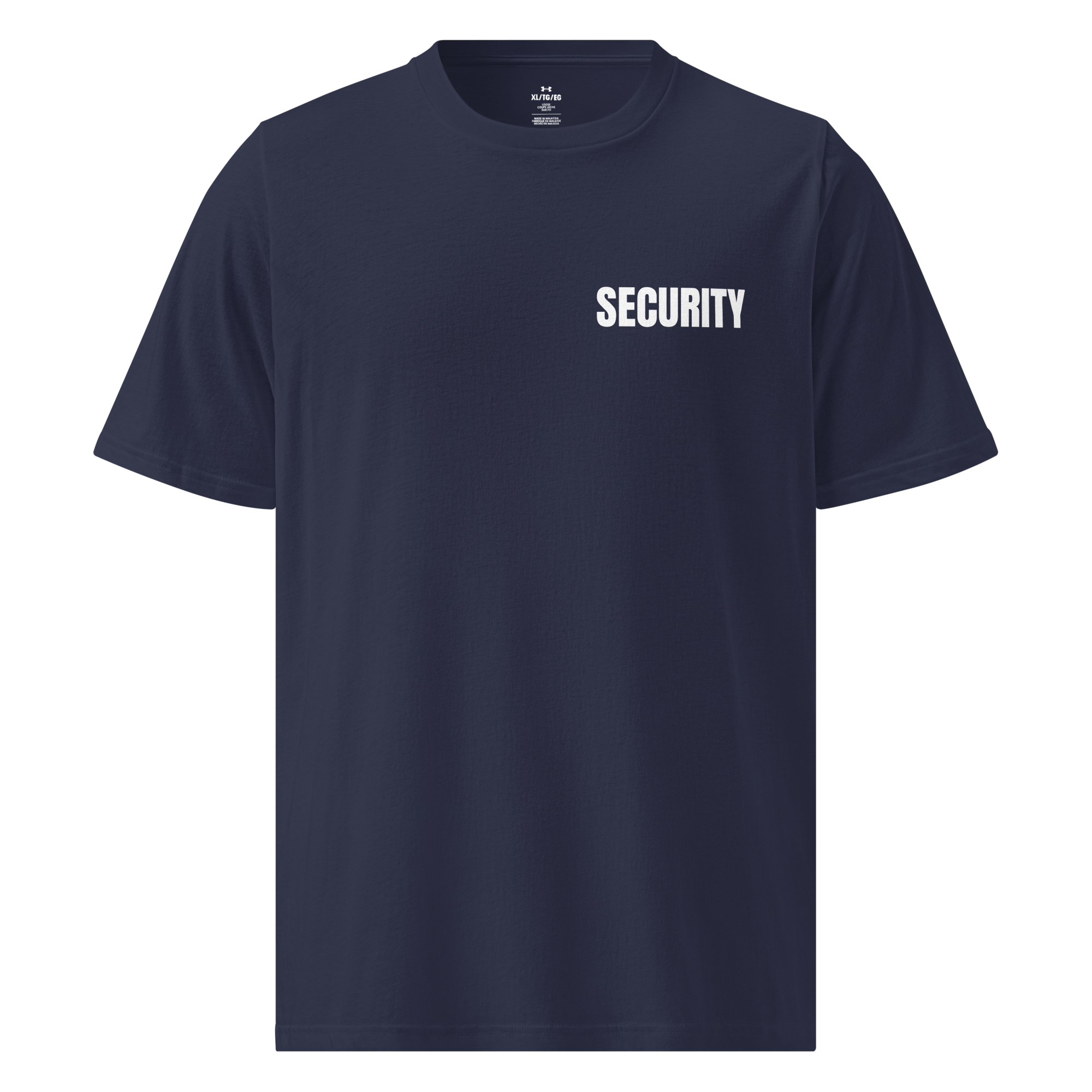 SECURITY Shirt, Under ArmourⓇ athletic short sleeve T. White Lettering