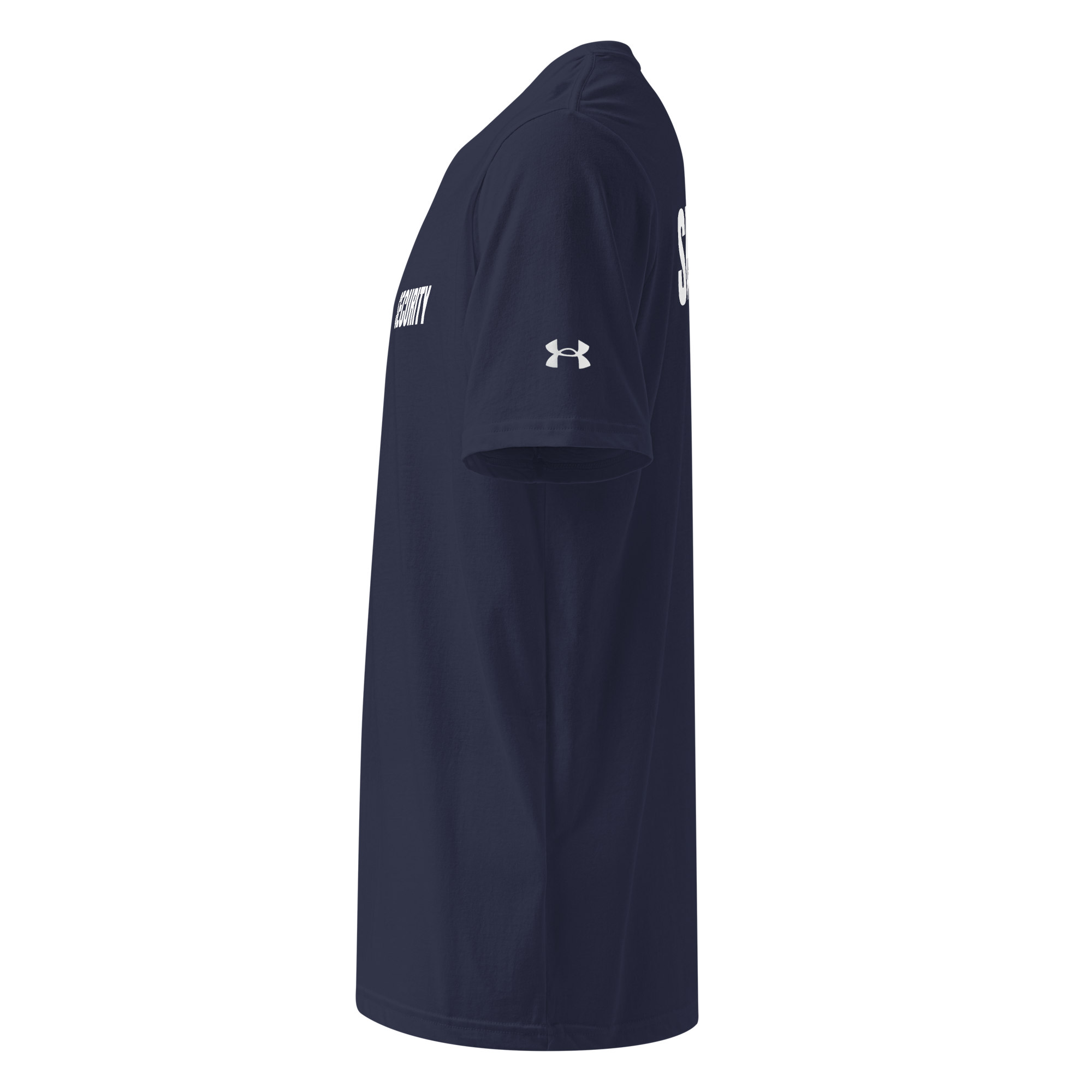 SECURITY Shirt, Under ArmourⓇ athletic short sleeve T. White Lettering